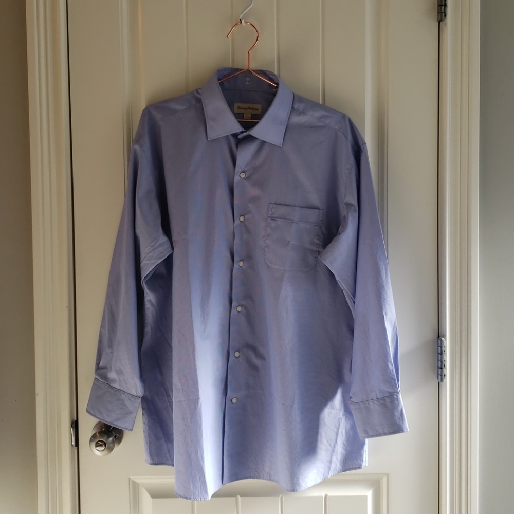 Tommy Bahama | Blue Mini Pinstripe Dress Shirt